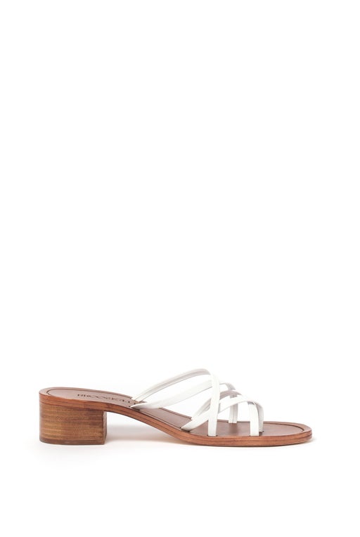 BURRATA WHITE MULE SANDAL