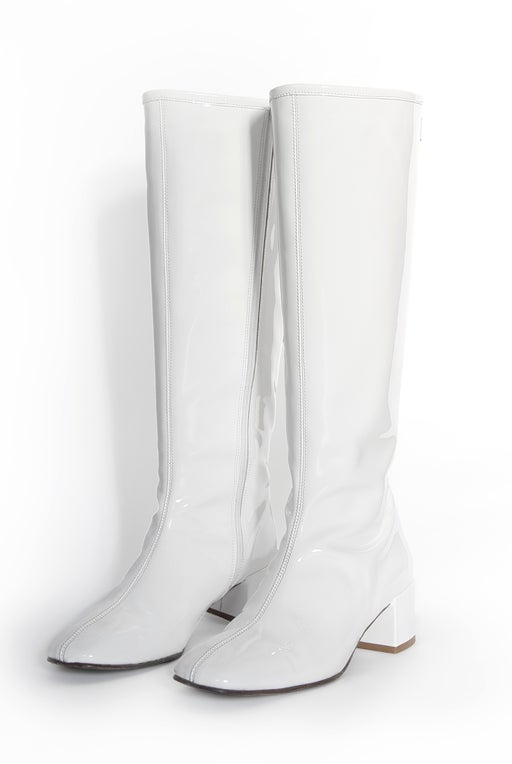 TARTUFO BIANCO WHITE PATENT BOOTS