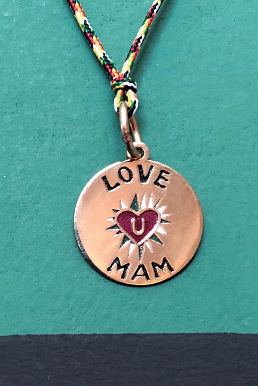 LOVE U MAM Medal in 9k Gold