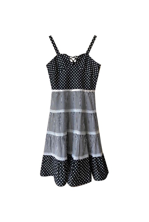 Polka dot and striped dress