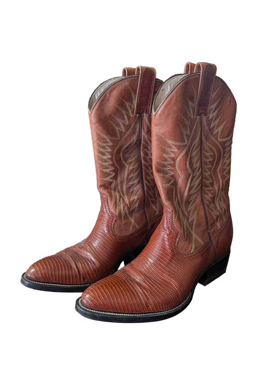 Leather cowboy boots