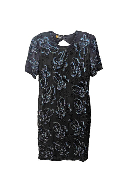 Embroidered silk dress