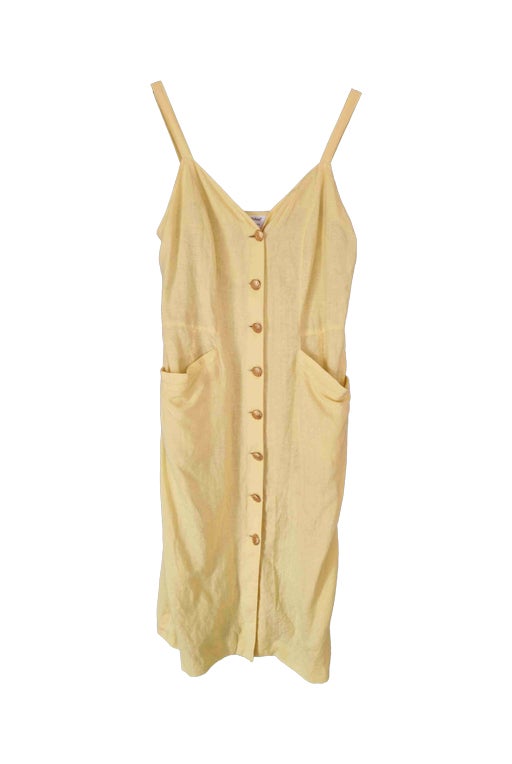 Linen button-down dress