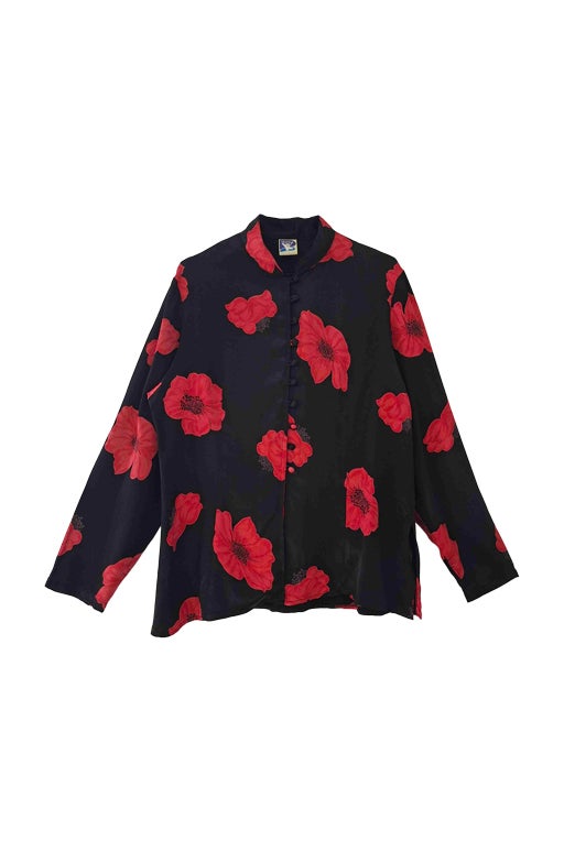 Asian floral top