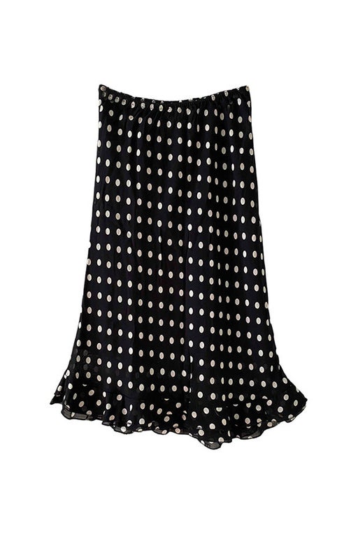 Polka dot midi skirt