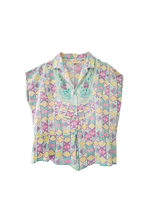 70s embroidered top