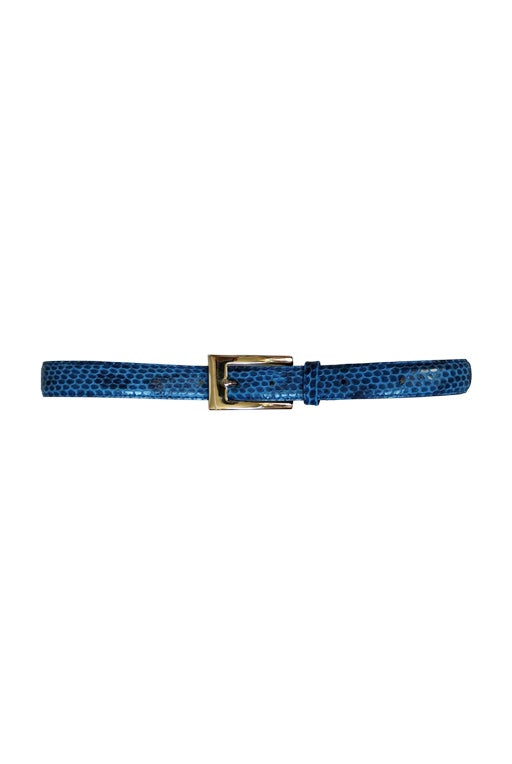 Exotic leather belt